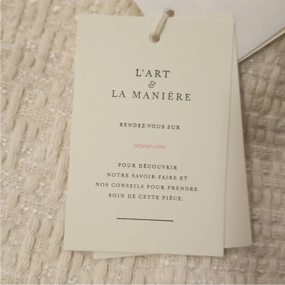 SEZANE Sailor-style Paula Short in Ondule Ecru Jacquard sz US8 / FR40 RARE, NWT - Picture 11 of 13